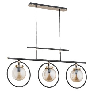 Lampa wisząca VASIDO czarna 3xE14 62196 Alfa