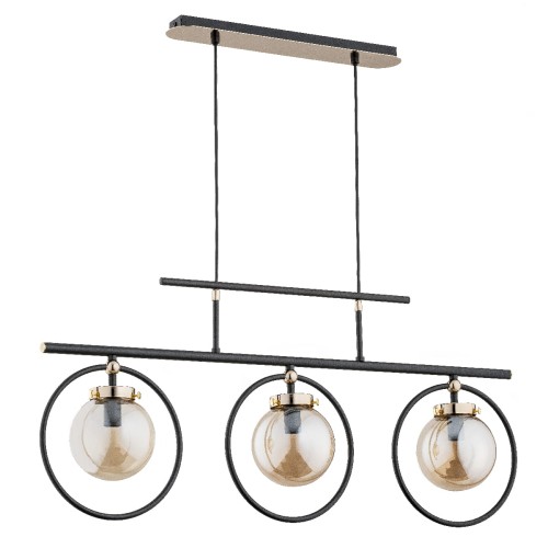Lampa wisząca VASIDO czarna 3xE14 62196 Alfa