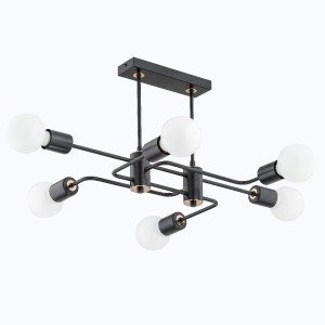 Lampa sufitowa SEBA czarna 6xE27 62185 Alfa