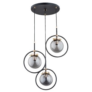 Lampa wisząca AKIRA czarna 3xE14 62175 Alfa