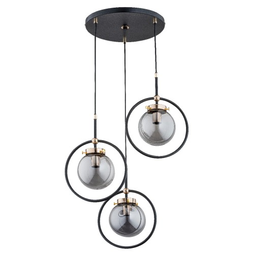 Lampa wisząca AKIRA czarna 3xE14 62175 Alfa