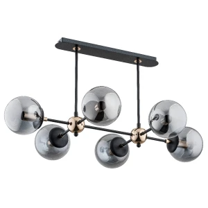 Lampa sufitowa DENAR czarna 6xE14 62173 Alfa