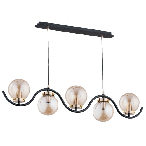 Lampa wisząca KORDA złota 5xE14 62155 Alfa