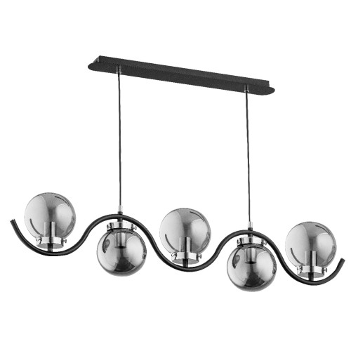 Lampa wisząca KORDA chrom 5xE14 62153 Alfa