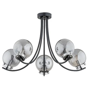 Lampa sufitowa DORA czarna 5xE14 62150 Alfa