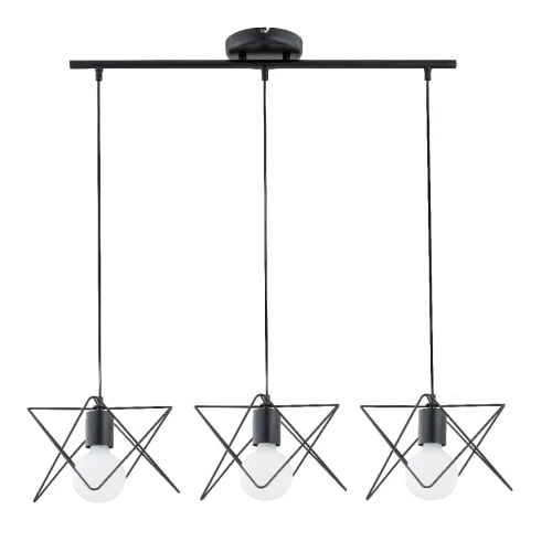 Lampa wisząca TIMLA czarna 3xE27 62149 Alfa