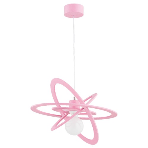 Lampa wisząca ORLANDO różowa 1xE27 62139 Alfa