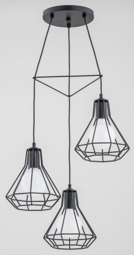 Lampa wisząca KORD czarna 3xE27 62134 Alfa