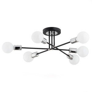 Lampa sufitowa TOLEDO czarna 6xE27 62128 Alfa