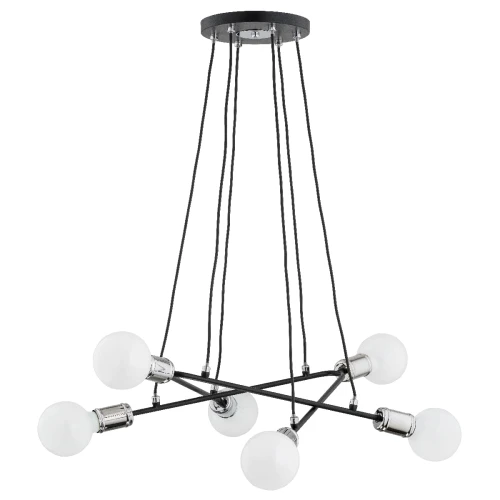 Lampa wisząca VIVIA czarna 6xE27 62122 Alfa