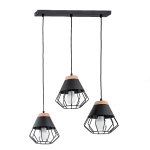 Lampa wisząca RINA czarna 3xE27 62114 Alfa