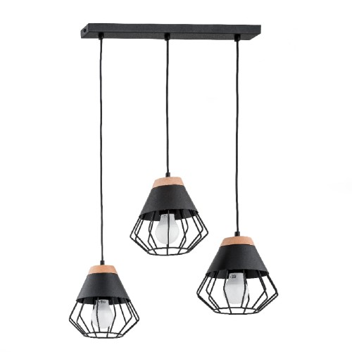Lampa wisząca RINA czarna 3xE27 62114 Alfa