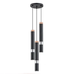Lampa wisząca PARNA czarna 3xGU10 LED 62104 Alfa