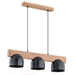 Lampa wisząca GROS drewniana 3xE27 62089 Alfa