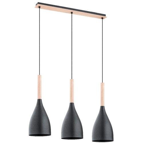 Lampa wisząca JUICE czarna 3xE27 62057 Alfa