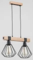 Lampa wisząca FIBIA drewniana 2xE27 62000 Alfa