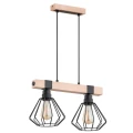 Lampa wisząca FIBIA drewniana 2xE27 62000 Alfa