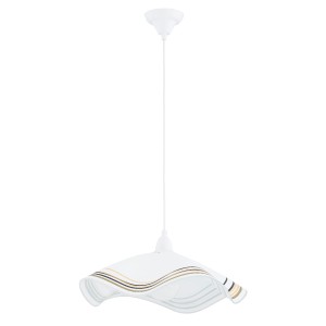 Lampa wisząca FLORES biała 1xE27 61440 Alfa