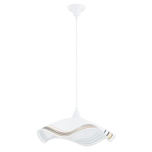 Lampa wisząca FLORES biała 1xE27 61440 Alfa