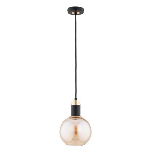 Lampa wisząca CELEST 200 złota/czarna 1xE27 61425 Alfa