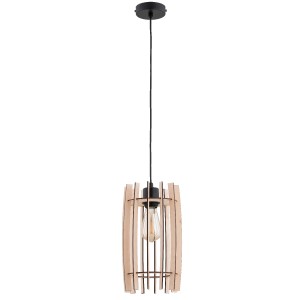 Lampa wisząca BLAZAR drewniana 1xE27 61424 Alfa