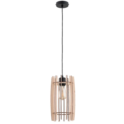 Lampa wisząca BLAZAR drewniana 1xE27 61424 Alfa