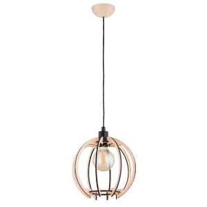 Lampa wisząca TOMMY SLIM drewniana 1xE27 61406 Alfa