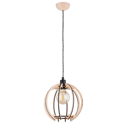 Lampa wisząca TOMMY SLIM drewniana 1xE27 61406 Alfa