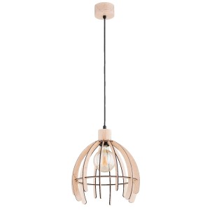 Lampa wisząca ISTER drewniana 1xE27 61395 Alfa