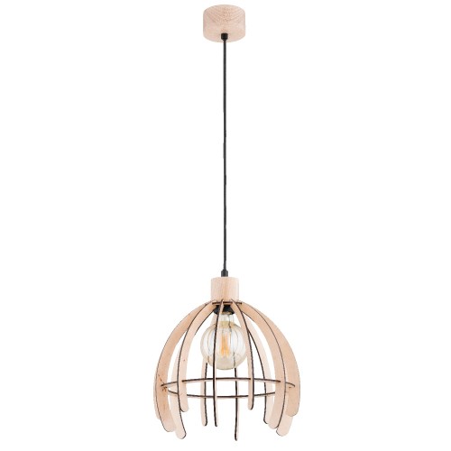 Lampa wisząca ISTER drewniana 1xE27 61395 Alfa