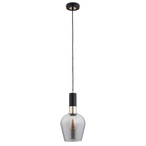 Lampa wisząca GARDA czarny/złoty 1xE27 61383 Alfa