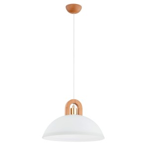 Lampa wisząca MIGOT drewniana/złota 1xE27 61379 Alfa