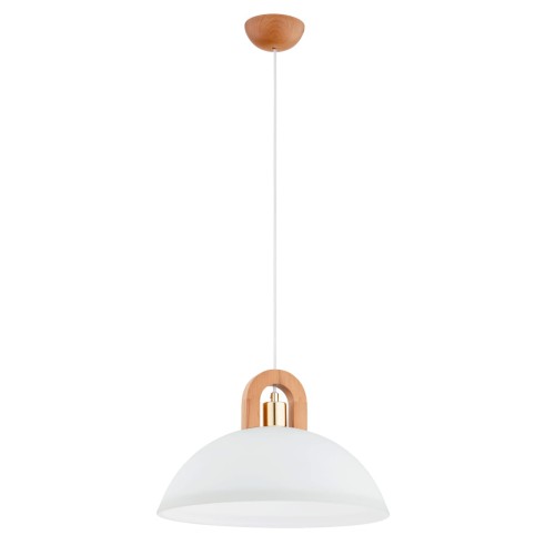 Lampa wisząca MIGOT drewniana/złota 1xE27 61379 Alfa
