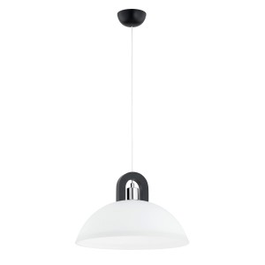 Lampa wisząca MIGOT drewniana & chrom 1xE27 61378 Alfa