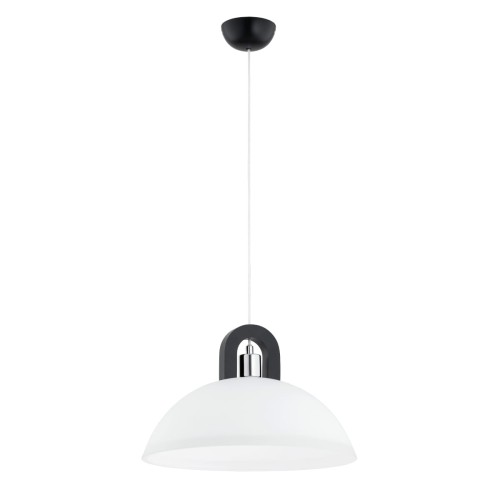 Lampa wisząca MIGOT drewniana & chrom 1xE27 61378 Alfa