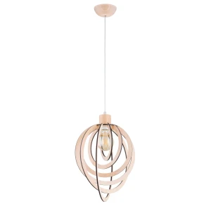 Lampa wisząca SOLINA drewniana 1xE27 61372 Alfa