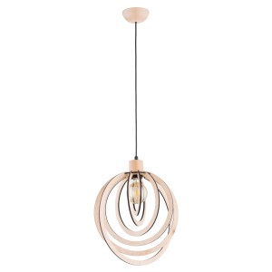 Lampa wisząca SOLINA drewniana 1xE27 61371 Alfa