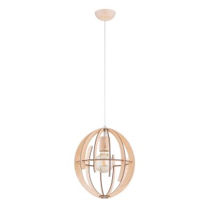 Lampa wisząca SOLARIA drewniana 1xE27 61370 Alfa
