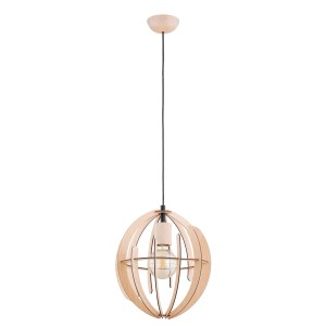 Lampa wisząca SOLARIA drewniana 1xE27 61369 Alfa