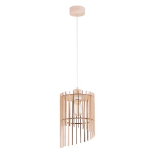 Lampa wisząca SOLANA drewniana 1xE27 61368 Alfa