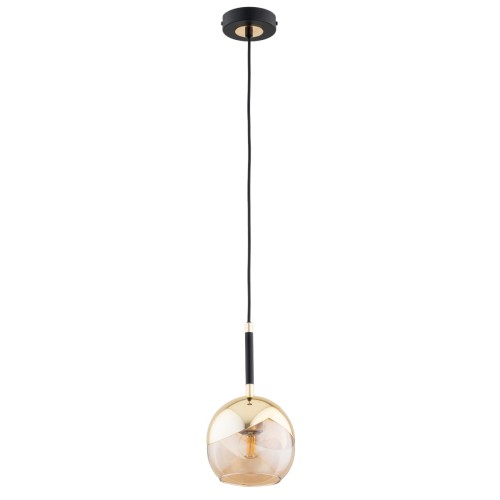 Lampa wisząca PRADA złota & czarna 1xE27 61352 Alfa
