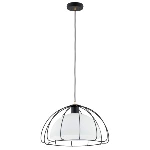 Lampa wisząca NERSY czarna/biała 1xE27 61351 Alfa
