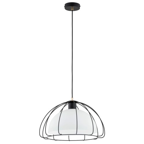 Lampa wisząca NERSY czarna/biała 1xE27 61351 Alfa