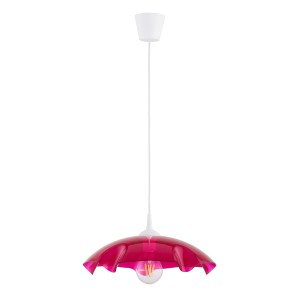 Lampa wisząca LILIA czerwona 1x E27 61350 Alfa