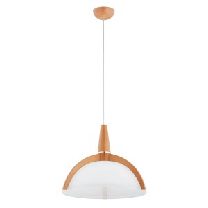 Lampa wisząca KLAN drewniana 1xE27 61348 Alfa