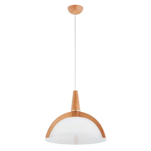 Lampa wisząca KLAN drewniana 1xE27 61348 Alfa