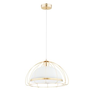 Lampa wisząca NERSY złota/biała 1xE27 61347 Alfa