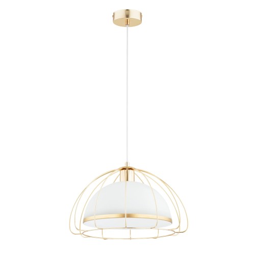 Lampa wisząca NERSY złota/biała 1xE27 61347 Alfa