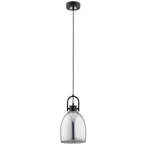Lampa wisząca SODA czarna/chrom 1xE27 61336 Alfa