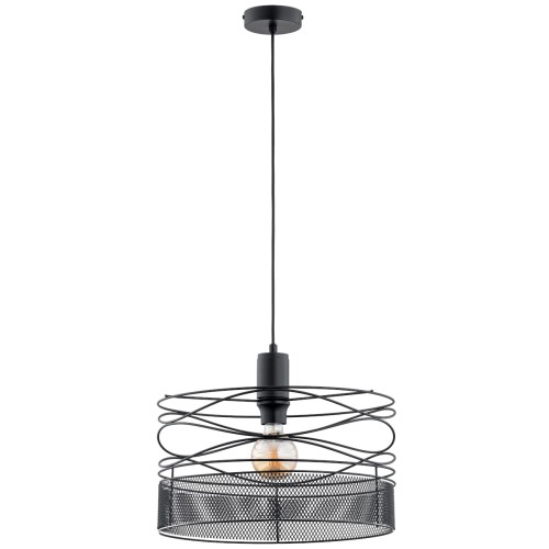Lampa wisząca DIUK NET czarna 1xE27 61334 Alfa